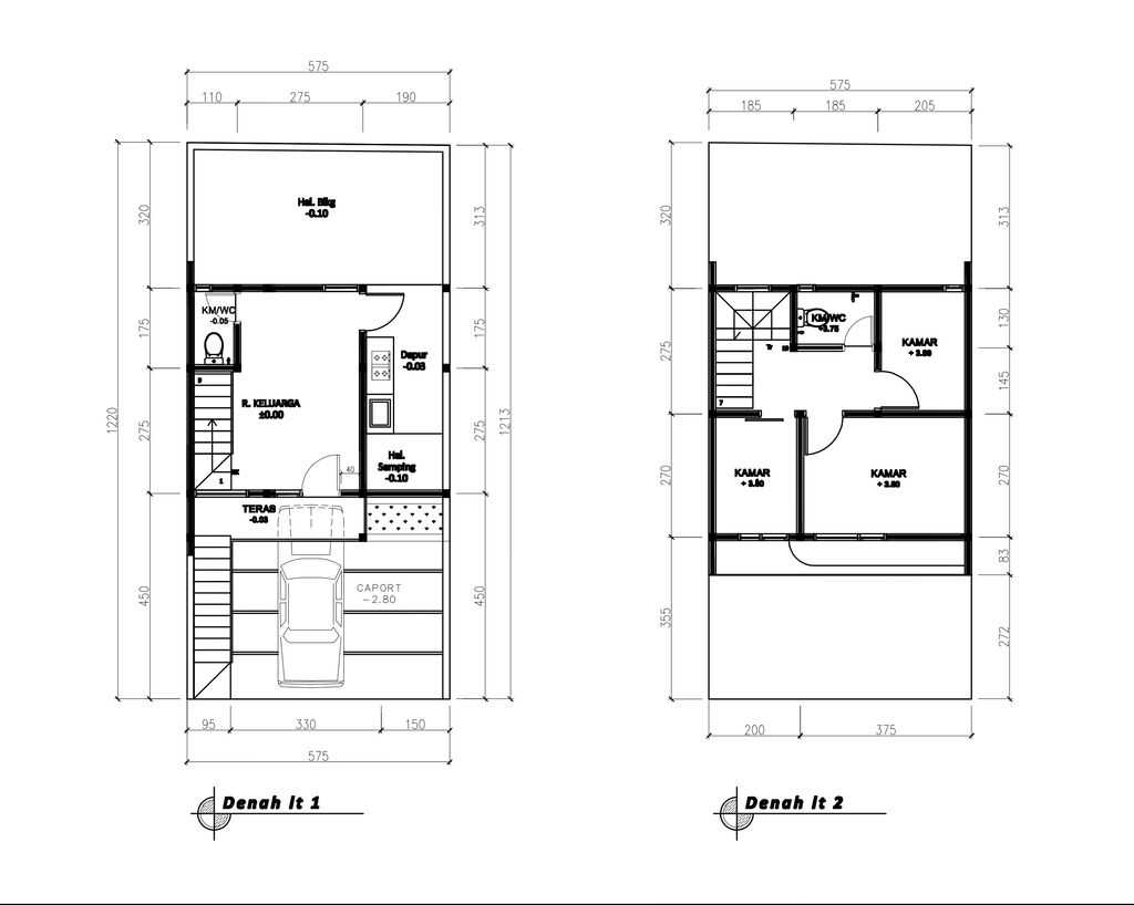 foto denah rumah tipe 50 Compact 3 Kamar HC (540) perumahan G-Land Katapang Residence 1