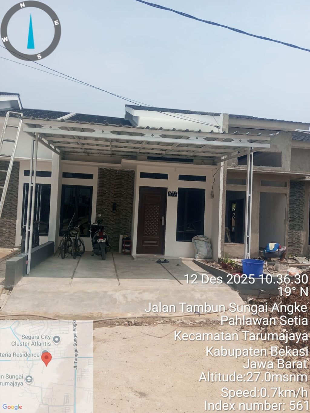 foto tampak rumah tipe 36/65 perumahan Asteria Residence