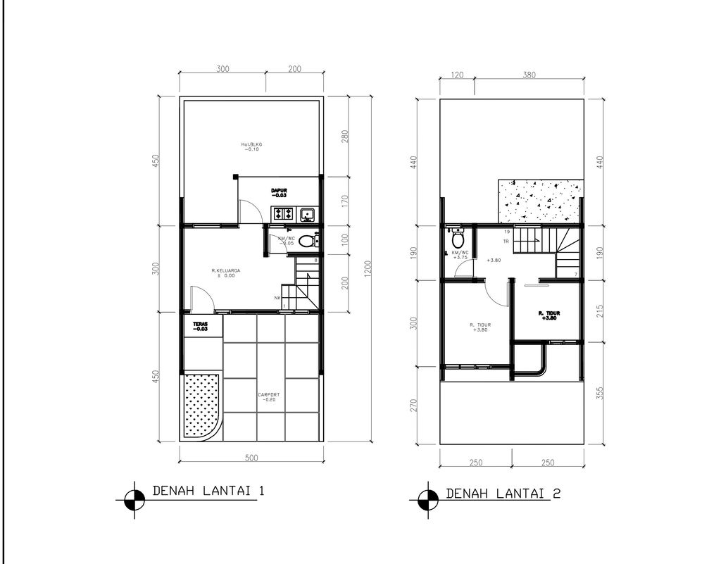 foto denah rumah tipe 38 Compact (2 kamar) (452) perumahan Cluster Beverly