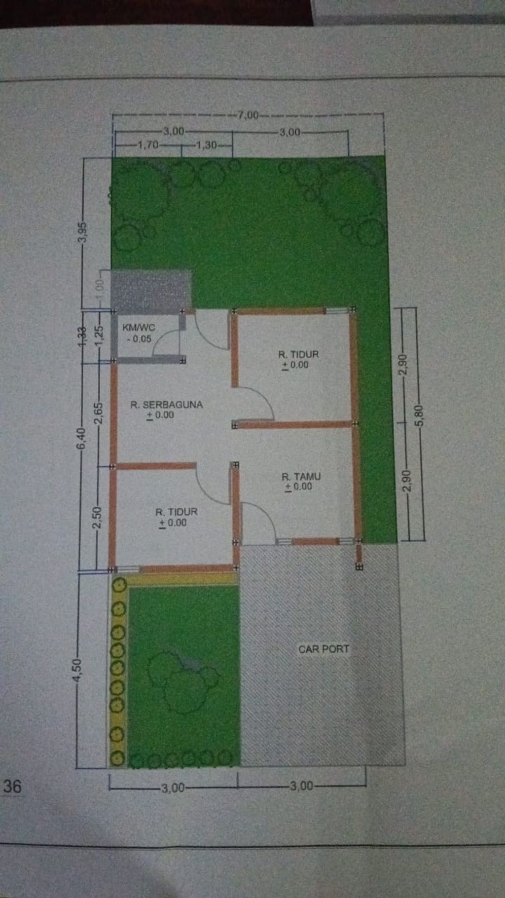 foto denah rumah tipe 36 perumahan RANS KARYA REGENCY