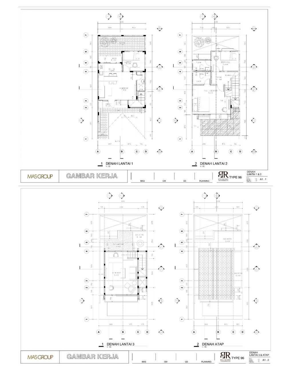foto denah rumah tipe 108 perumahan BALI RESORT TANGERANG