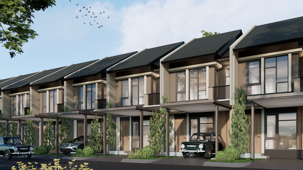 foto tampak rumah tipe KHAYA - STD-KY-5-2 perumahan PERUMAHAN PODOMORO RIVER VIEW