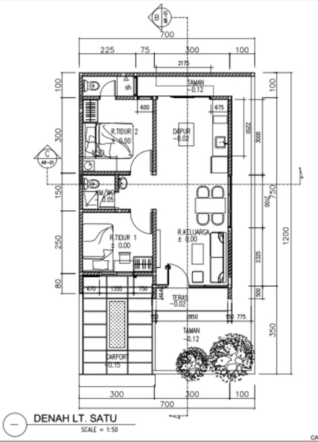 foto denah rumah tipe 48 (D59) perumahan SRIWIJAYA GARDEN