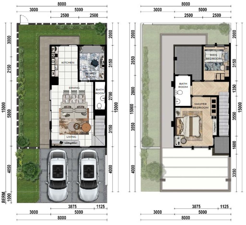 foto denah rumah tipe KHAYA - STD-KY-5-2 perumahan PERUMAHAN PODOMORO RIVER VIEW