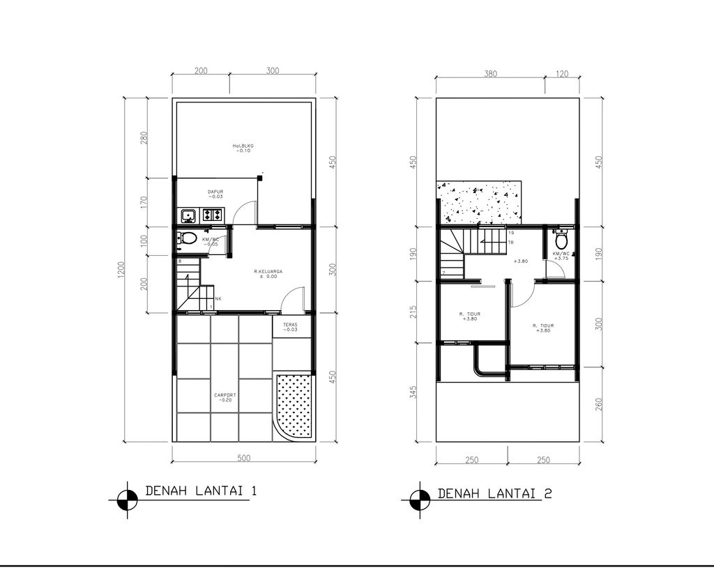 foto denah rumah tipe 38 Compact (2 kamar) (477) perumahan Cluster Beverly