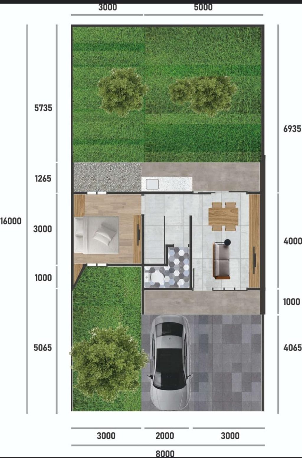 foto denah rumah tipe 60 perumahan CIANJUR ASRI RESIDENCE