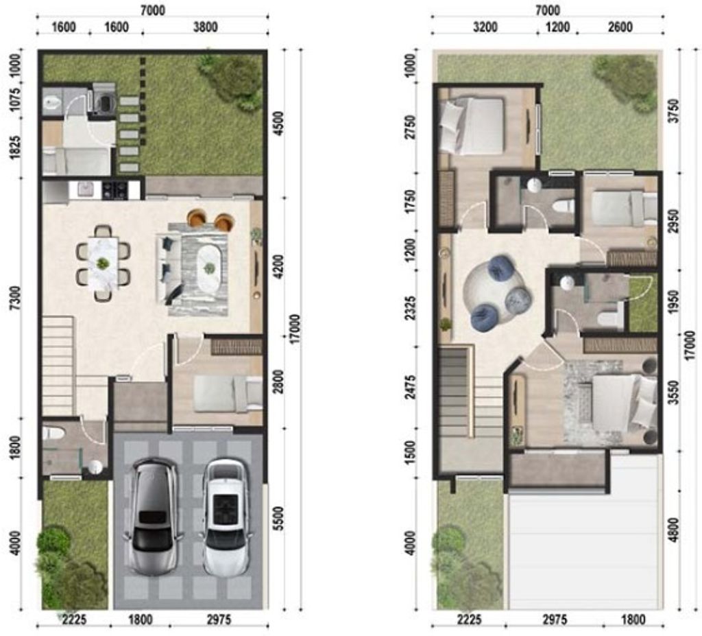 foto denah rumah tipe KHAYA - STD-KY-7-2 perumahan PERUMAHAN PODOMORO RIVER VIEW