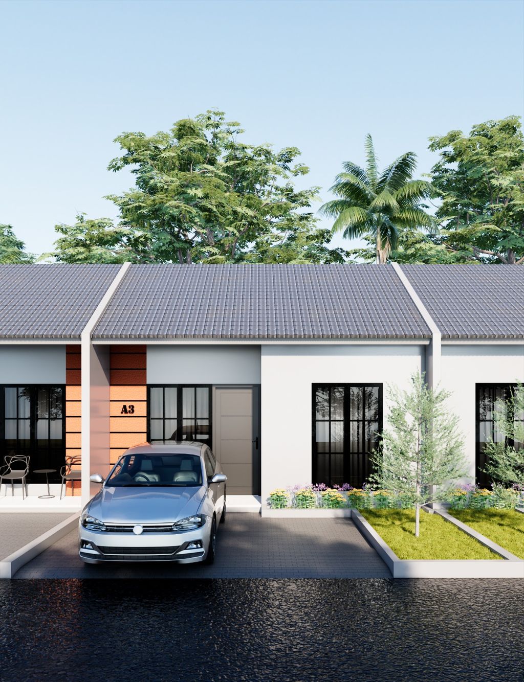 foto tampak rumah tipe 36/90 perumahan Latina Residence 3