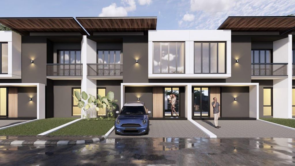 foto tampak rumah tipe 60 perumahan CIANJUR ASRI RESIDENCE