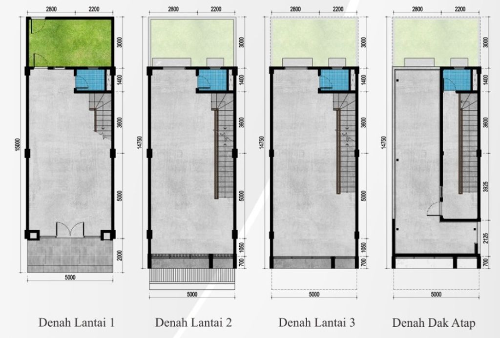 foto denah rumah tipe R30-20 perumahan CITRALAND GAMA CITY (AREA RUKO R30)