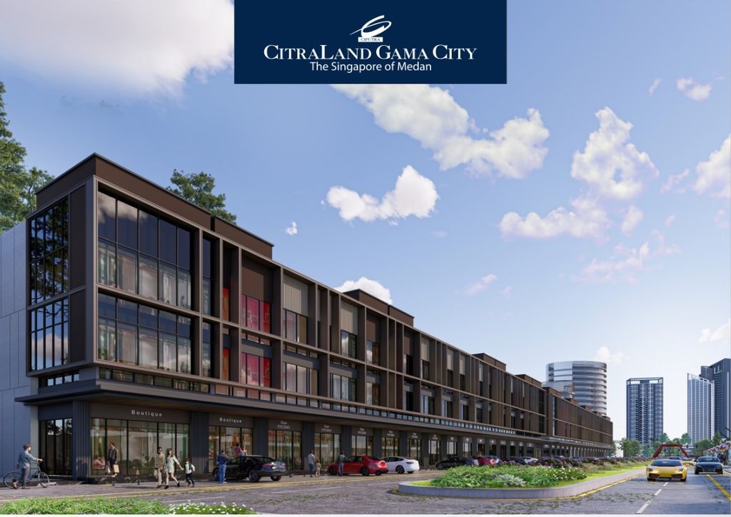 foto tampak rumah tipe R30-20 perumahan CITRALAND GAMA CITY (AREA RUKO R30)