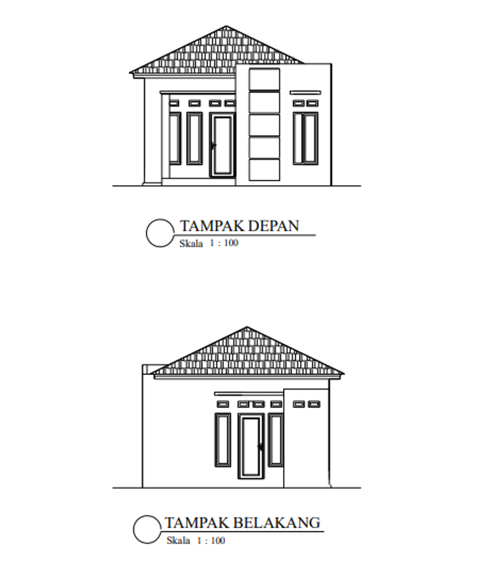 foto tampak rumah tipe 36 perumahan Mutiara Asri Residence