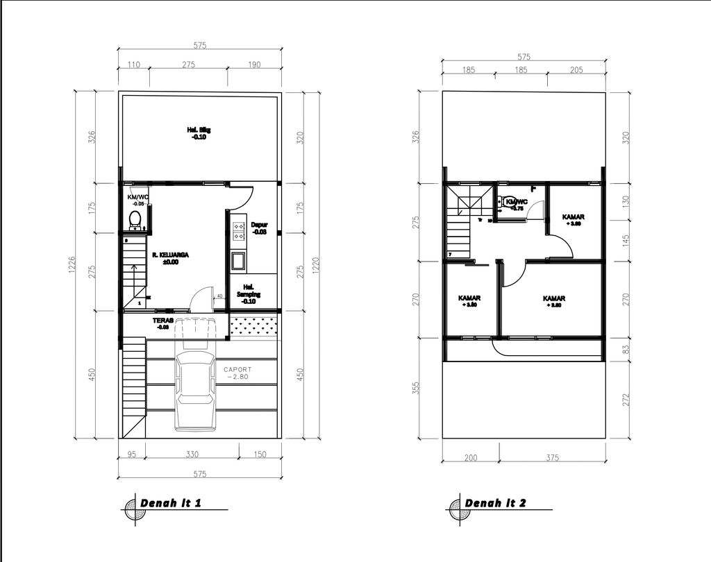 foto denah rumah tipe 50 Compact 3 Kamar HC (553) perumahan G-Land Katapang Residence 1