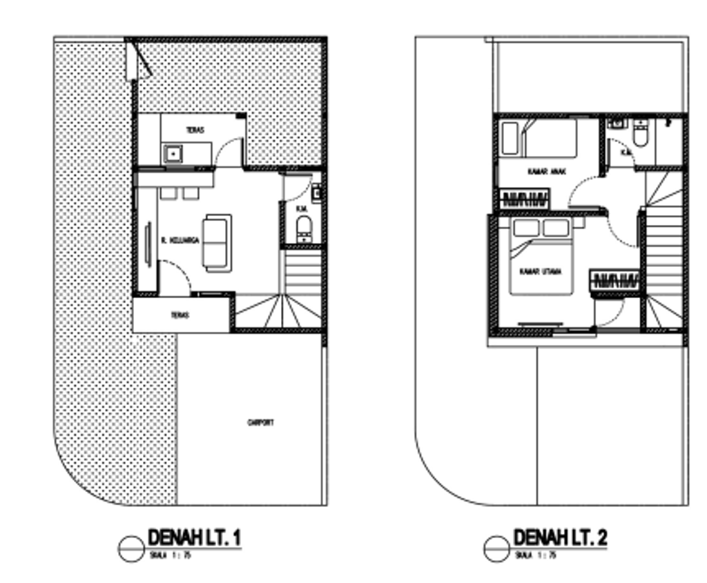foto denah rumah tipe Corniche Sudut perumahan PURI JAYA 26