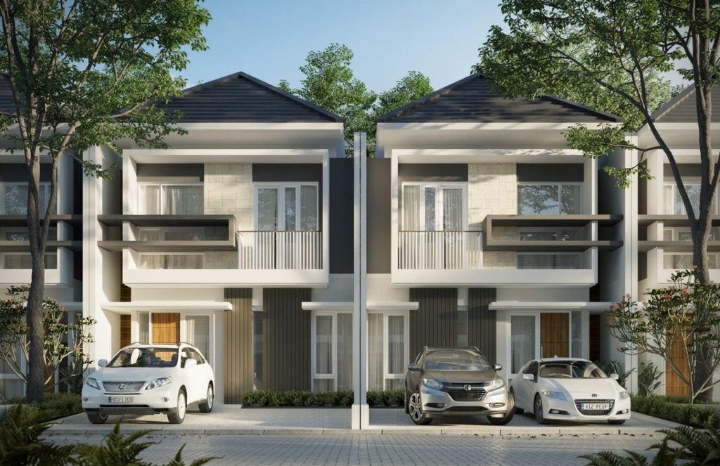 foto tampak rumah tipe A perumahan GRAND ZAMZAM ARCADIA