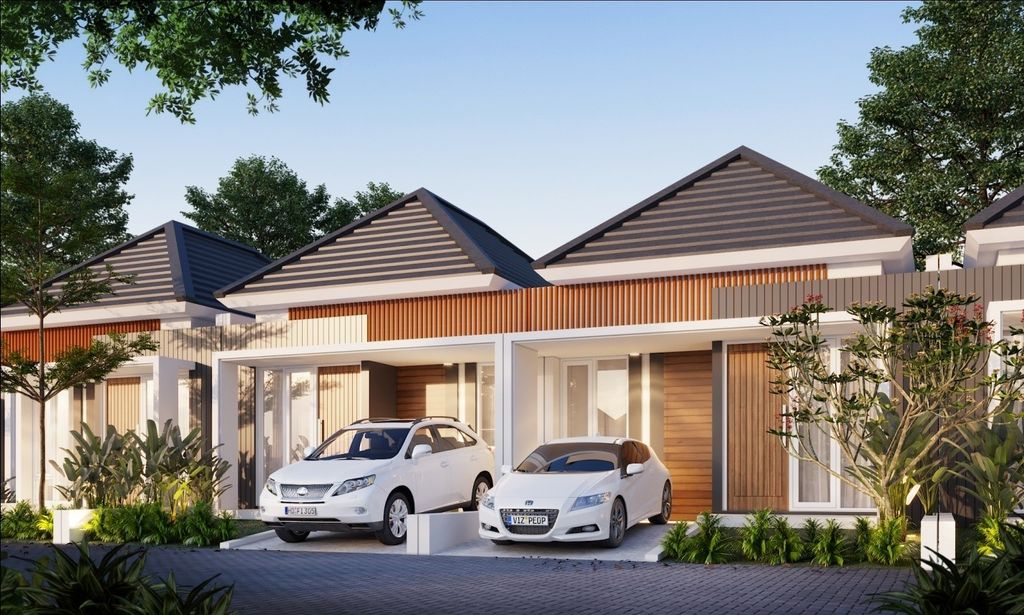 foto tampak rumah tipe C perumahan GRAND ZAMZAM ARCADIA