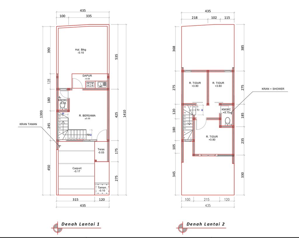 foto denah rumah tipe 50 Compact 3 Kamar HC (452) perumahan Seroja Home Residence 4