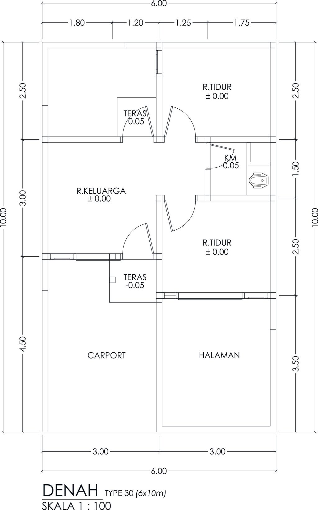 foto denah rumah tipe GPA X perumahan GRAHA PERMATA RESIDENCE