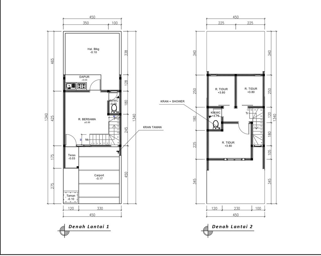 foto denah rumah tipe 50 Compact 3 Kamar HC (426) perumahan Seroja Home Residence 4