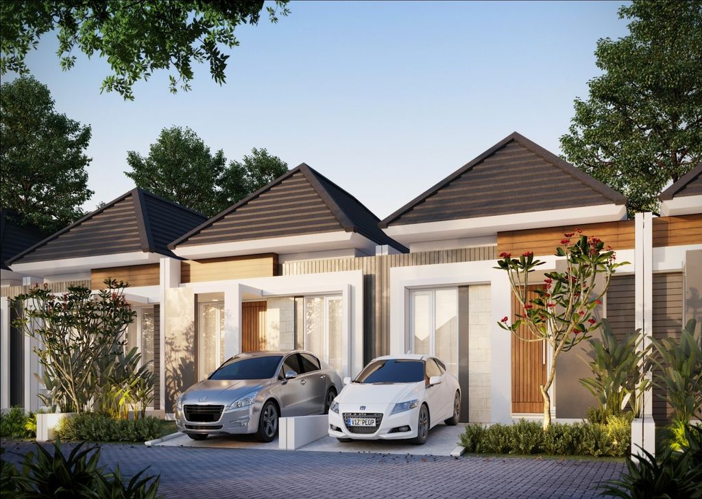 foto tampak rumah tipe B perumahan GRAND ZAMZAM ARCADIA