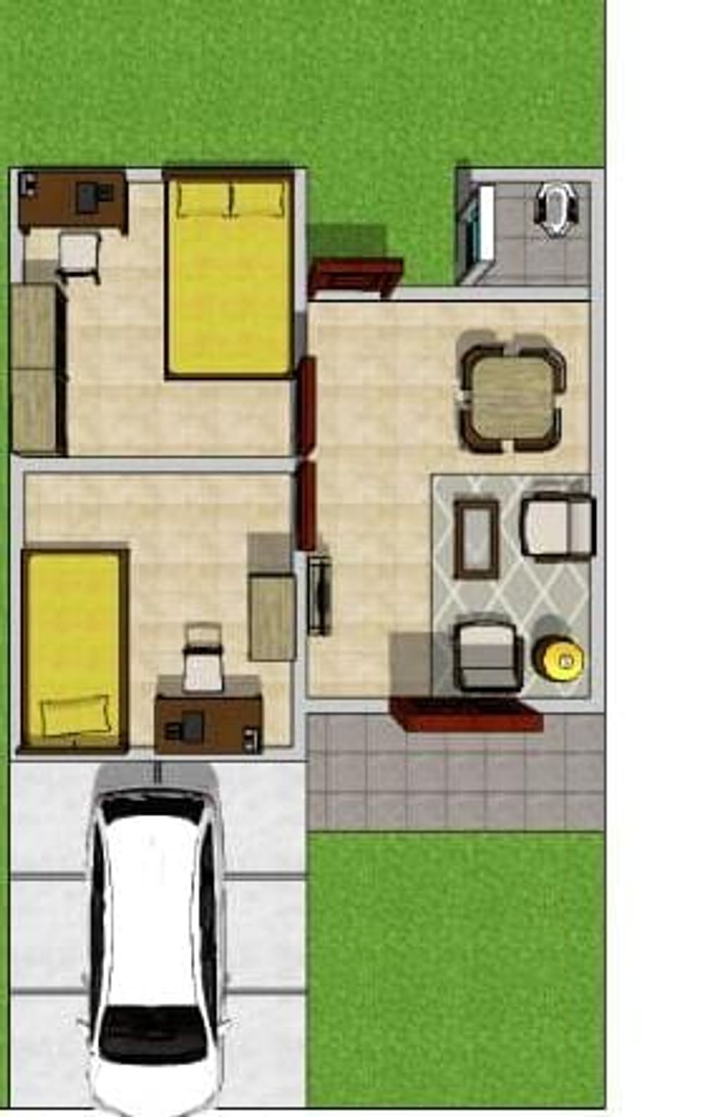 foto denah rumah tipe 36 perumahan Cempaka Wijaya Resort