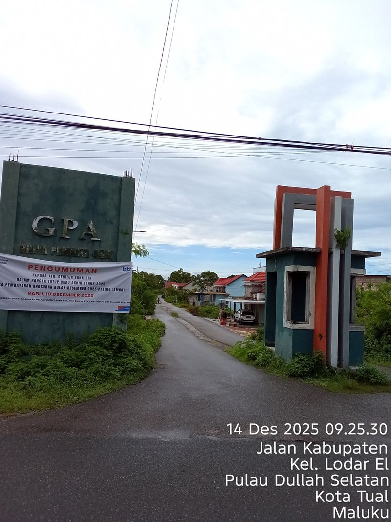 foto gerbang perumahan Griya Permata Asri