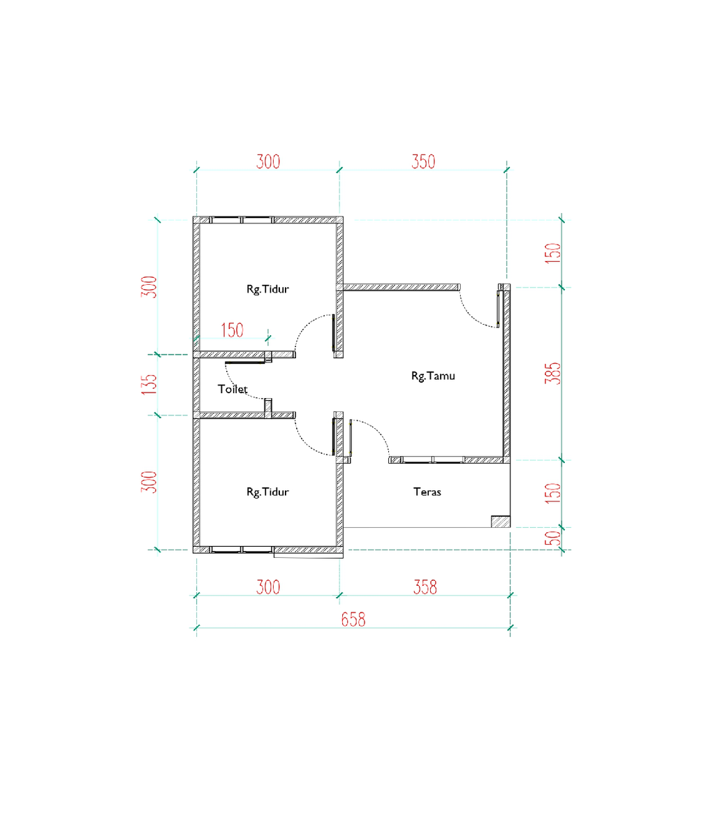foto denah rumah tipe 36 perumahan Griya Altira Permai 4 Kota Gorontalo