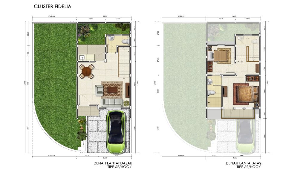 foto denah rumah tipe NF1-0039 perumahan SERPONG NATURA CITY