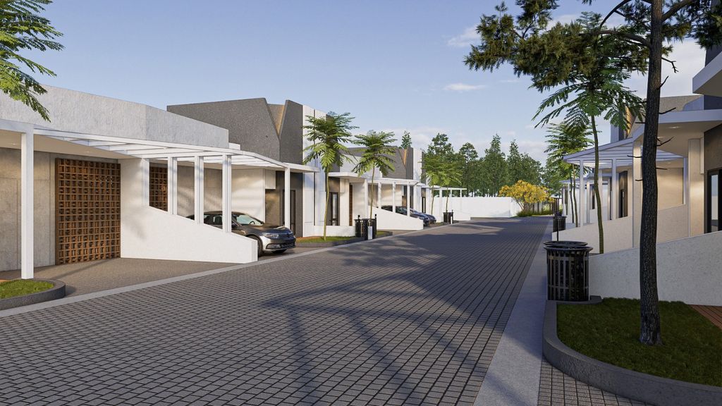 foto tampak rumah tipe B06 55/120 perumahan ALAMANDA RANCH