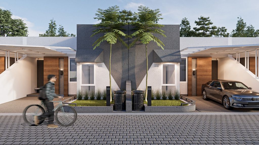 foto tampak rumah tipe A07 40/120 perumahan ALAMANDA RANCH