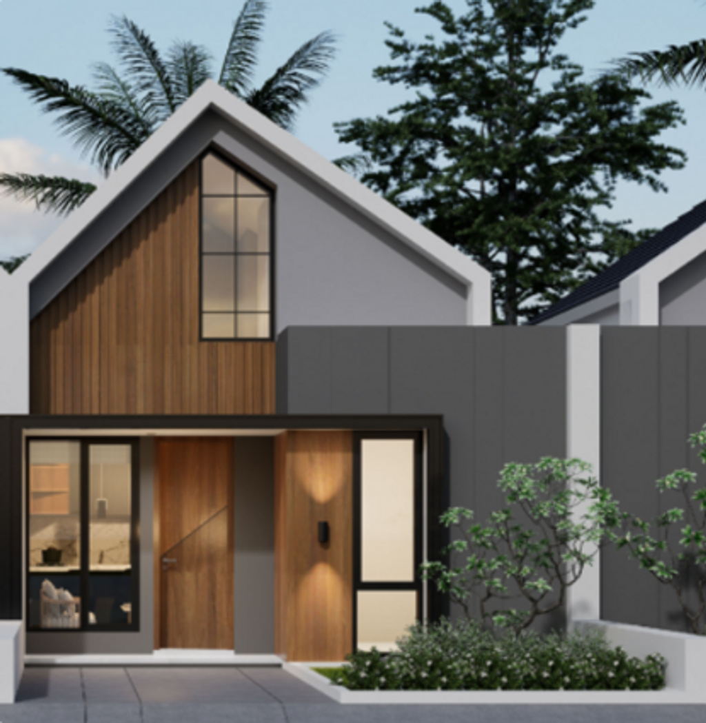 foto tampak rumah tipe Birka 27/73 (Rp. 469.488.950) perumahan HARMONI PARK BEKASI