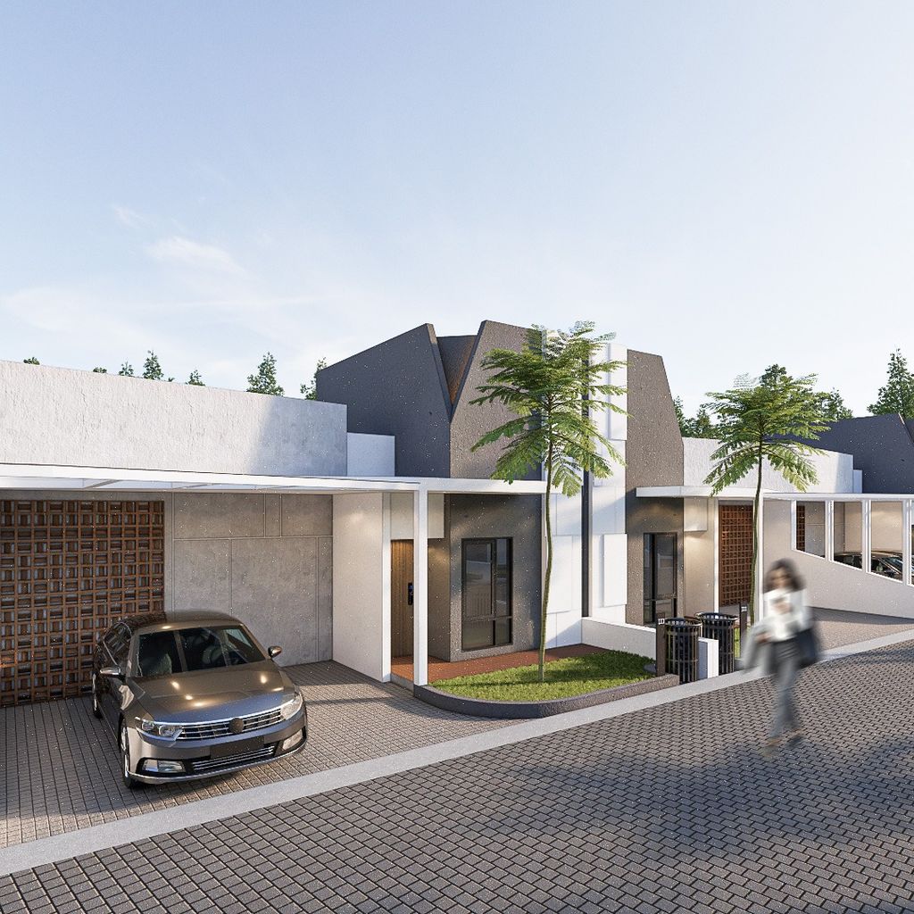 foto tampak rumah tipe B12 55/120 perumahan ALAMANDA RANCH