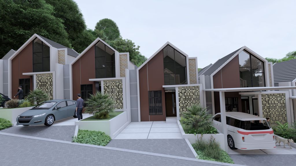 foto tampak rumah tipe 36/72 perumahan Hakasemi Residence
