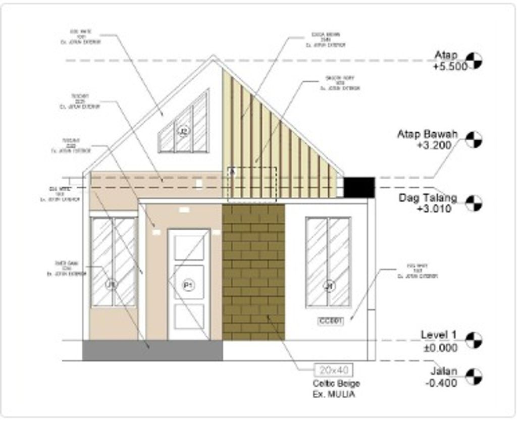 foto tampak rumah tipe 27/108 perumahan DARU METROPOLIS
