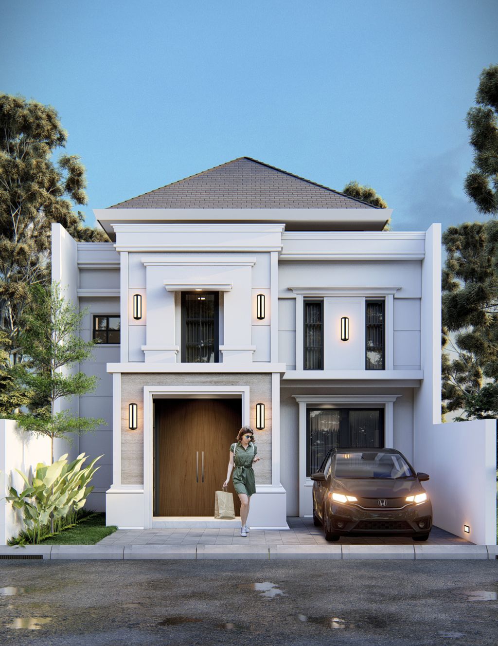 foto tampak rumah tipe 50- C11 perumahan GRAND MILENIA