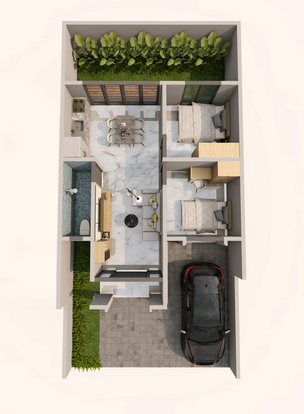 foto denah rumah tipe 50- C11 perumahan GRAND MILENIA