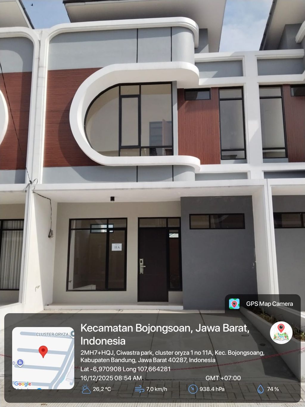 foto tampak rumah tipe 57 Compact High Ceiling (3KT) (572) perumahan G-Land Ciwastra Park 2