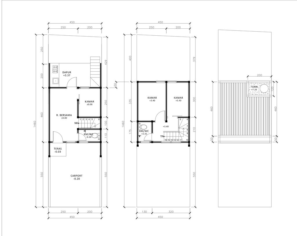 foto denah rumah tipe 45 Compact Platinum Cozy Level (3 KT) (496) perumahan G-Land Padalarang Residence 2 Tahap 2