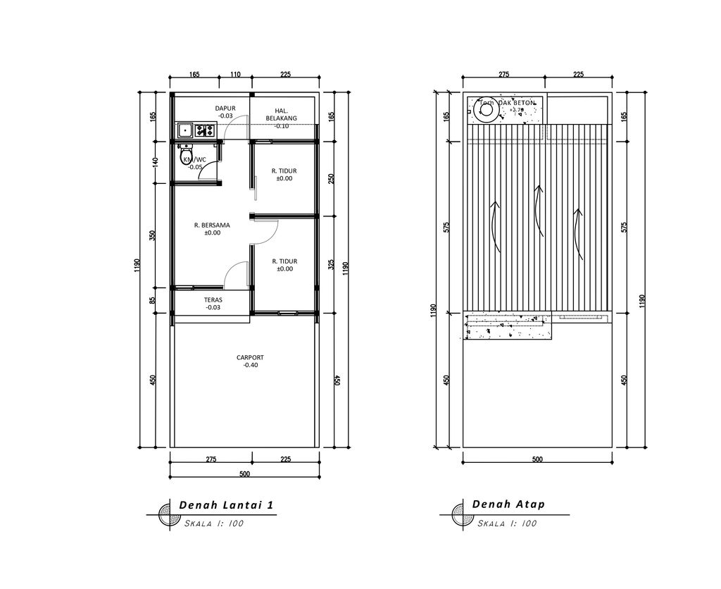 foto denah rumah tipe 30 1 Lantai Landed (315) perumahan G-Land Padalarang Valley