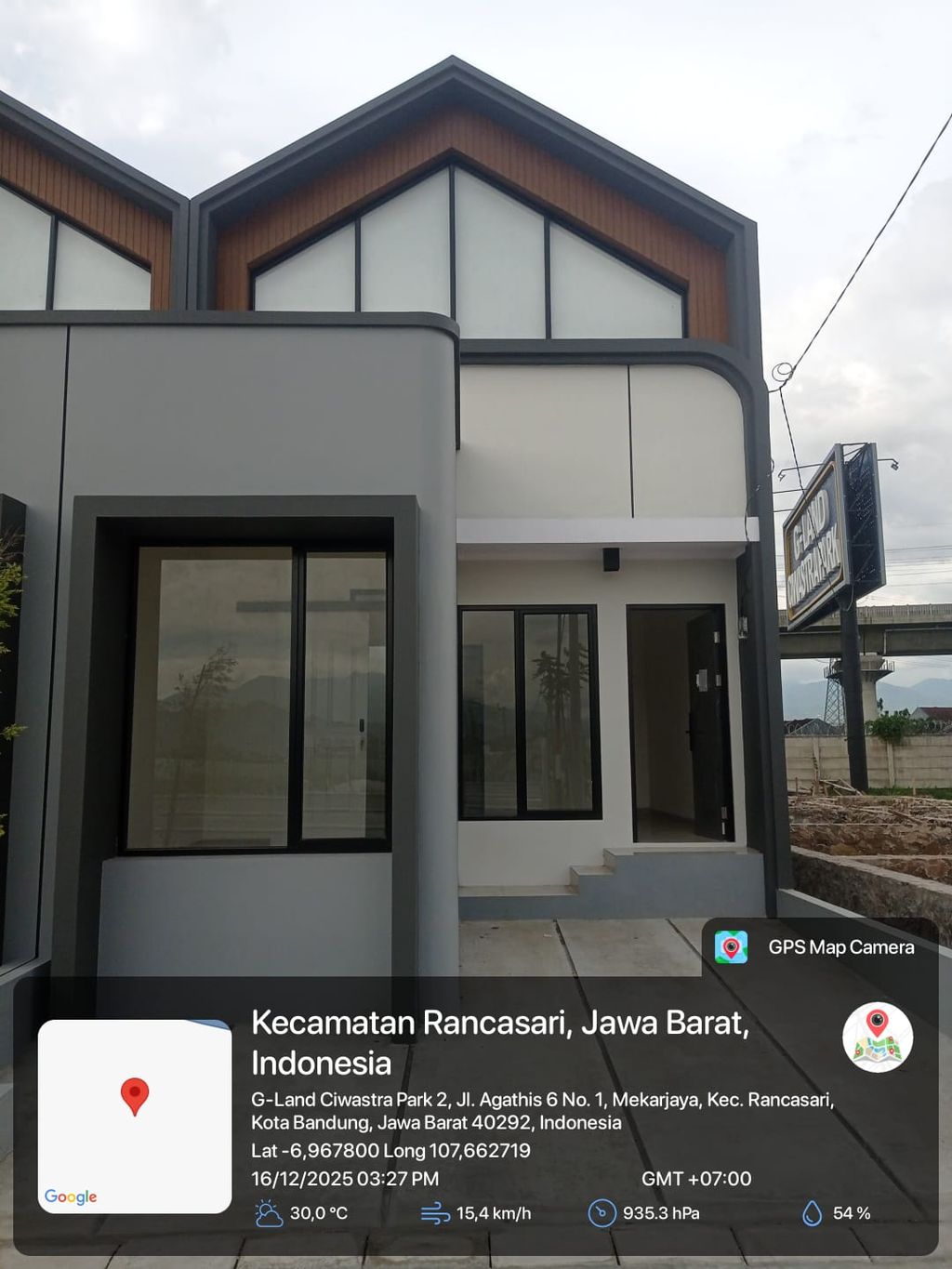 foto tampak rumah tipe 38 1 lantai (426) perumahan G-Land Ciwastra Park 2