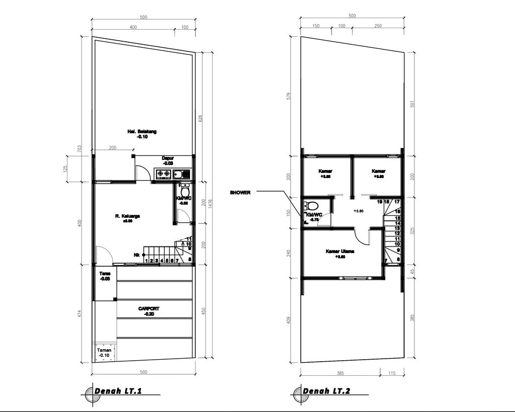 foto denah rumah tipe 50 Compact 3 Kamar HC (674) perumahan Seroja Home Residence 4