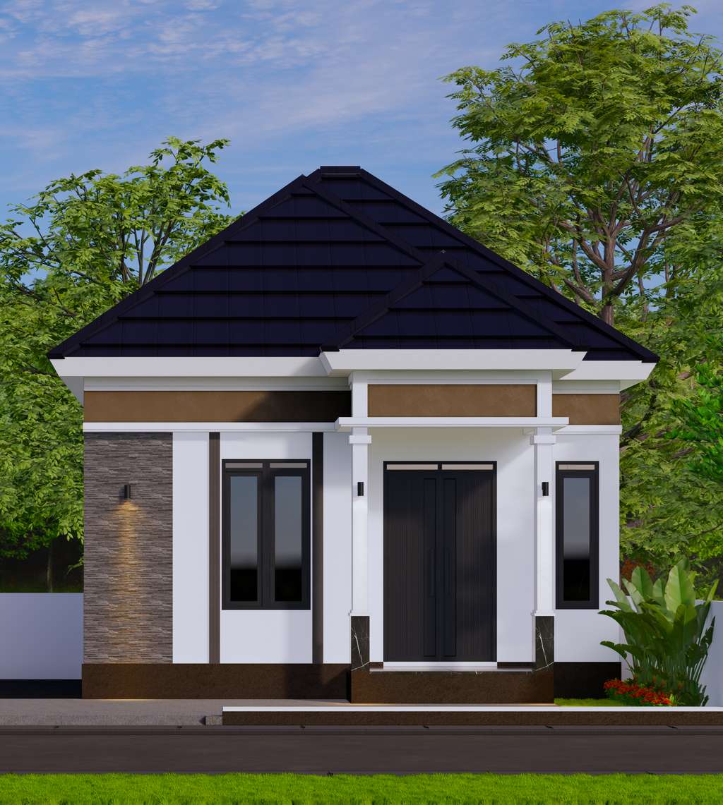foto tampak rumah tipe 36 perumahan MALA RESIDENCE
