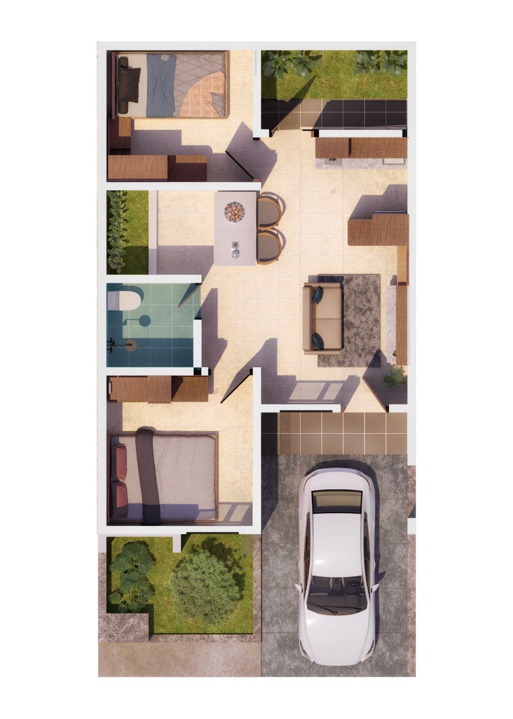 foto denah rumah tipe THE COMPACT 45 perumahan Perumahan Celesta The Maaya