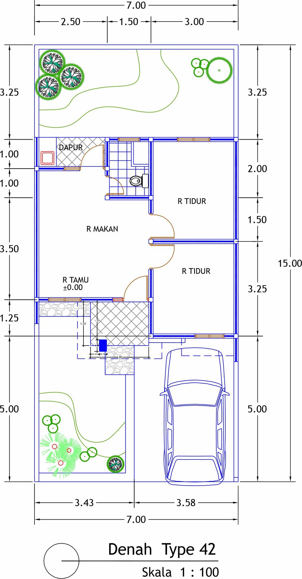 foto denah rumah tipe 42 perumahan KLASTER RAMAYANA
