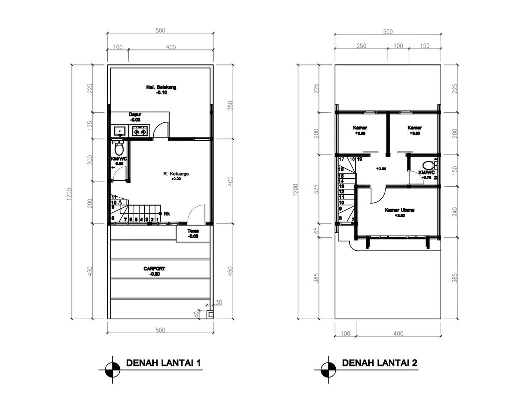 foto denah rumah tipe 50 Compact 3 Kamar HC (550) perumahan G-Land Ciwastra Park 2
