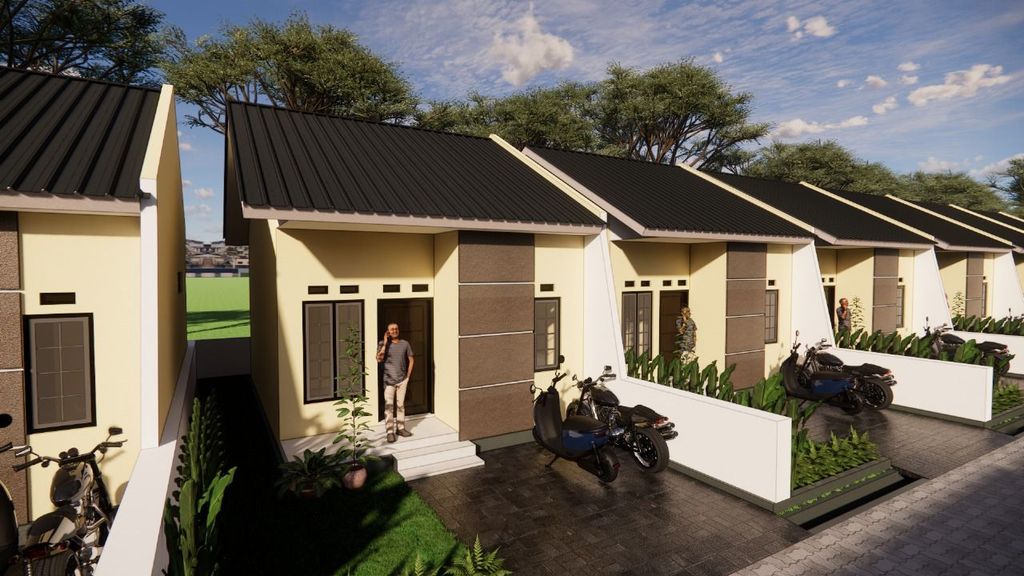 foto tampak rumah tipe 36 perumahan ARUNA SEJAHTERA
