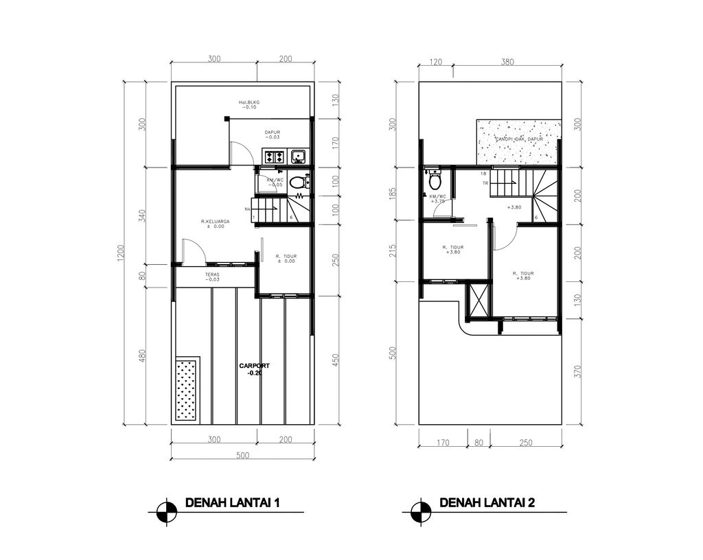 foto denah rumah tipe 43 Compact (3 kamar) + Teras (469) perumahan G-Land Ciwastra Park 2