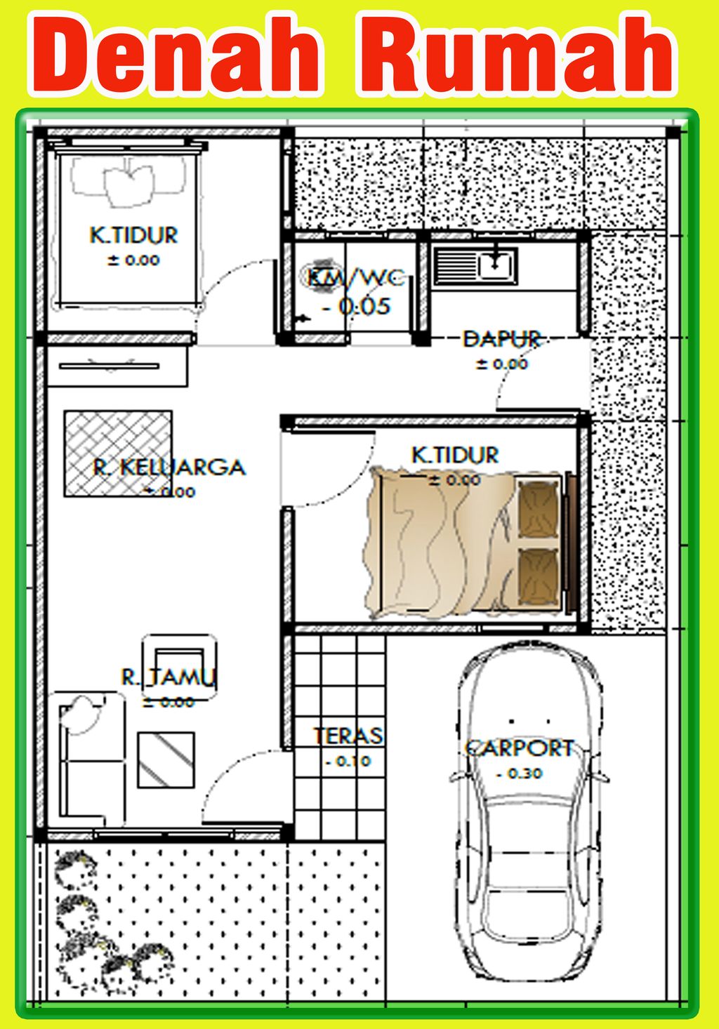 foto denah rumah tipe 36/73 perumahan Perumahan PINANG JAYA Regency