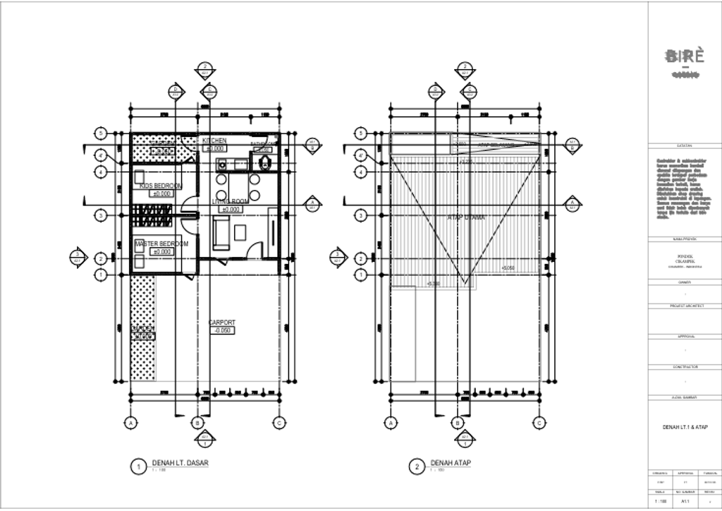 foto denah rumah tipe 27/60 perumahan Pondok Cikampek
