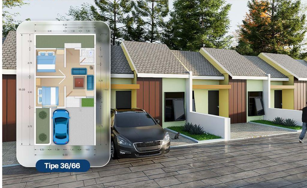 foto denah rumah tipe 36 perumahan SAMARA KLAMPOK